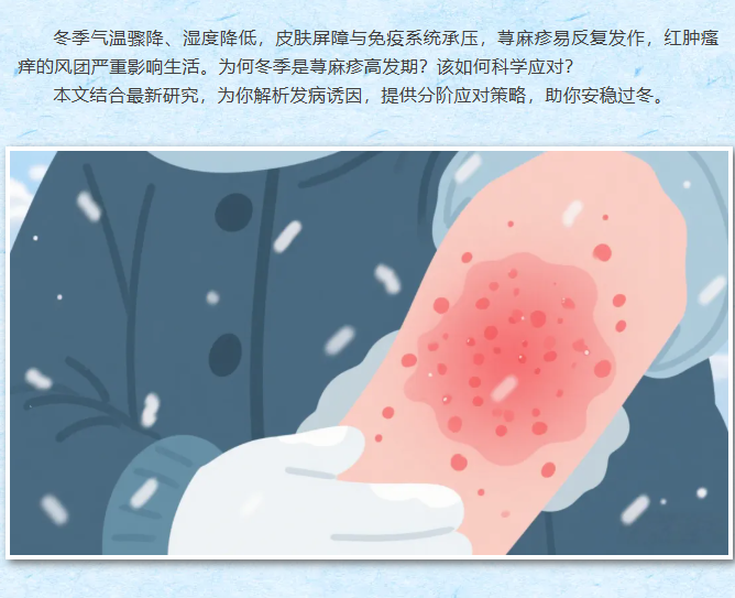 医学科普|冬季荨麻疹频发？厘清诱因与科学应对，安稳过冬新策略
